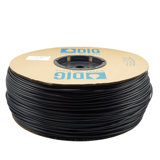 1/8" BLACK POLY MICRO TUBING, 3000' ROLL, .125" ID X .187" OD