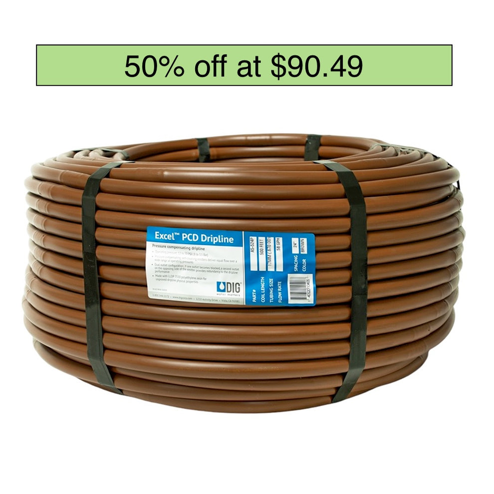 EXCEL SERIES 17MM PC DRIPLINE, 500' ROLL, 24