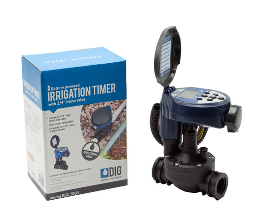 Battery Operated Timer with 3/4" In-line Valve without ext. bleed screw