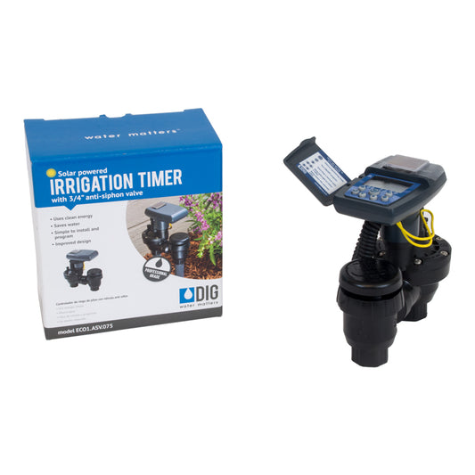 Ambient Light Powered Controller with 3/4" Anti-Siphon Valve